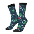 thumbnail image 2 of Uemuo Christmas Pattern Women's Crew Socks, Soft Durable Breathable Moisture-Wicking with Odor Control Cotton socks, 2 of 9