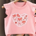 thumbnail image 4 of CAUYDY Toddler Baby Girl Summer Clothes Set 9 12 18 24 Months 2T 3T 4T 5T 6T 7T 8T Flower Short Sleeve Round Neck Tops Elastic Waist Shorts Infant Girl Outfit (Sizes 4-5 Years,F02-Light Pink), 4 of 4