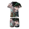 thumbnail image 5 of My Hero Academia Boys 2-Piece Swimsuit Set Bathing Suit Short Sleeve Swimwear Sets with Swim Trunk 7-9Y(120cm), 5 of 7