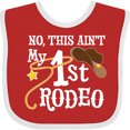 thumbnail image 3 of Inktastic No, This Ain't My 1st Rodeo Cowboy Hat and Lasso Boys or Girls Baby Bib, 3 of 4