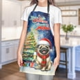 thumbnail image 4 of Merry Christmas and Happy New Year Santa Pug Holiday Xmas Winter Apron Dog Lover Gifts for Cooking Grilling Baking Painting Gardening - 00024, 4 of 5