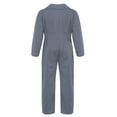 thumbnail image 2 of Moggemol Kids Boys Long Sleeve Turndown Collar Zipper Front Jumpsuit Casual Cotton Fashion Coveralls Grey 10, 2 of 5