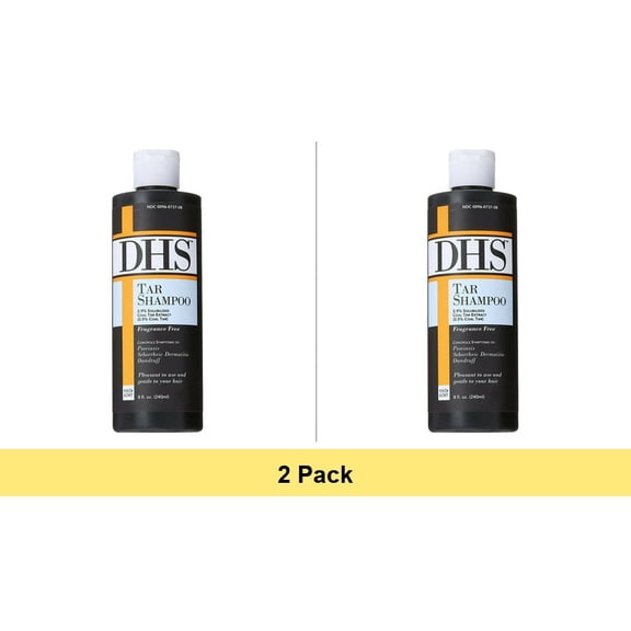 DHS Tar Shampoo 8 oz - 2 Pack | Therapeutic Scalp Treatment Shampoo