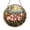Acrylic 3.5 Inch, variant on Cute Piglet Family Stained Glass Style Suncatcher Window Hanging Decor, Farm Animal Glass Art Panel with Baby Pigs and Wildflowers, Round Decorative Sun Catcher Window Ornament