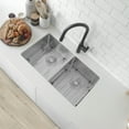thumbnail image 2 of Stylish Undermount 30" Stainless Steel Double Bowl Kitchen Sink with Grids & Strainers S-304XG, 2 of 11