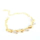 thumbnail image 3 of Pulsera ajustable con hojas doradas y diamantes. Joyas europeas y americanas, 3 of 6