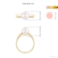 thumbnail image 5 of ANGARA Solitaire Japanese Akoya Cultured Pearl Dome Ring in 14K Yellow Gold for Women | June Birthstone, Birthday, Anniversary, Jewelry Gift for Women | Pearl Ring, 5 of 8