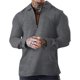 thumbnail image 1 of Gibobby Playera polo hombre Camisa de manga larga con solapa y cremallera de color sólido informal para hombre(Gris,G), 1 of 5