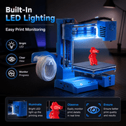 Fully Assembled Mini K9 3D Printer, High-Precision 3D Printing Machine with Automatic Leveling, Suitable for Beginners, Compact Blue 3D Printer for Hobbyists, blue, 1set