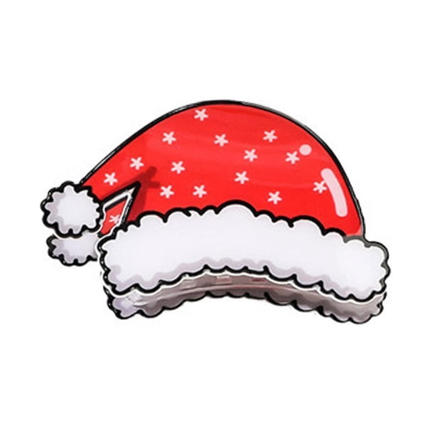 Pinza para el pelo EZLIFE con forma de árbol de Navidad y casa de nieve con purpurina E3K9