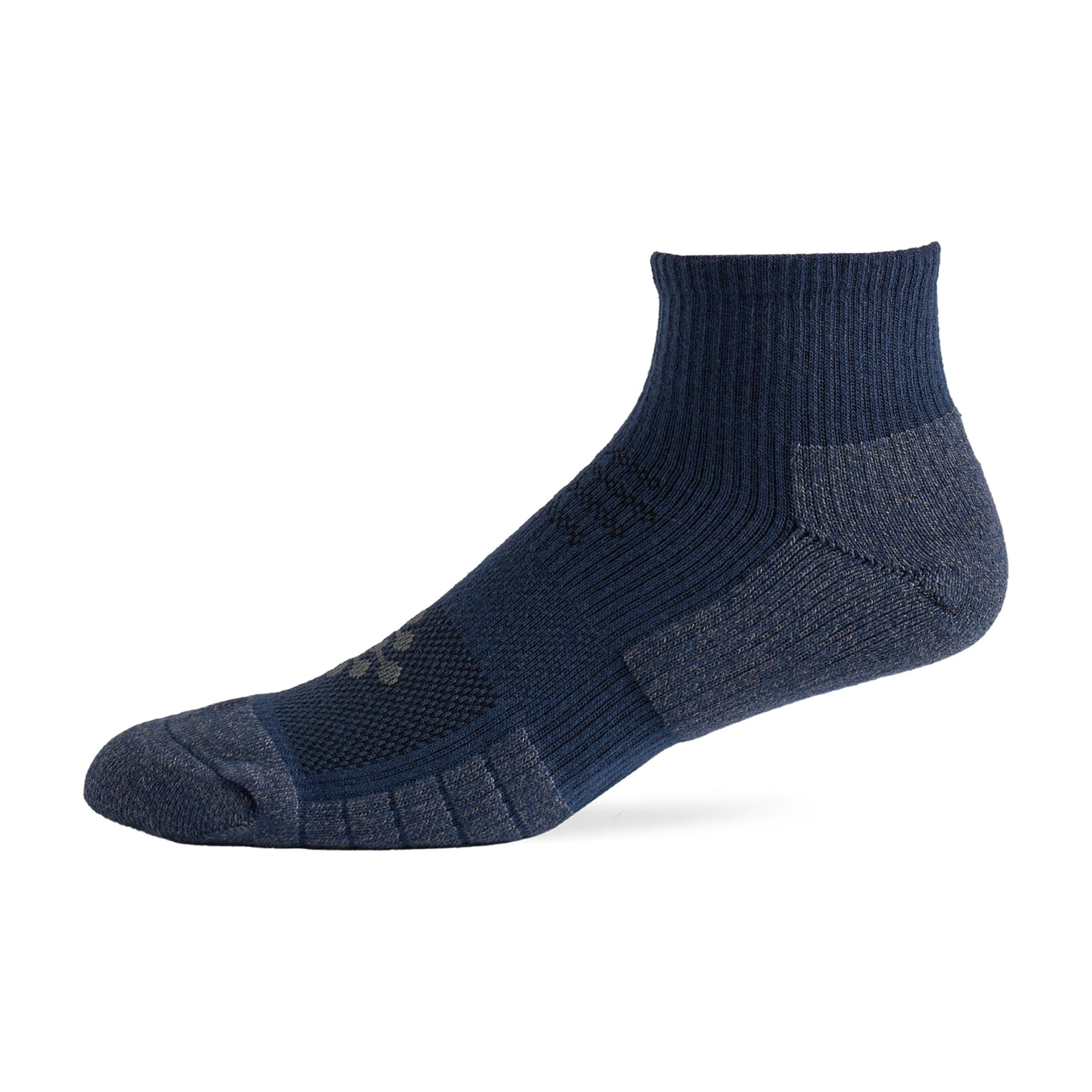 TRUEENERGY Flow High Impact Cushion Quarter Sock, Men's Size 10-14.5, 3-pack