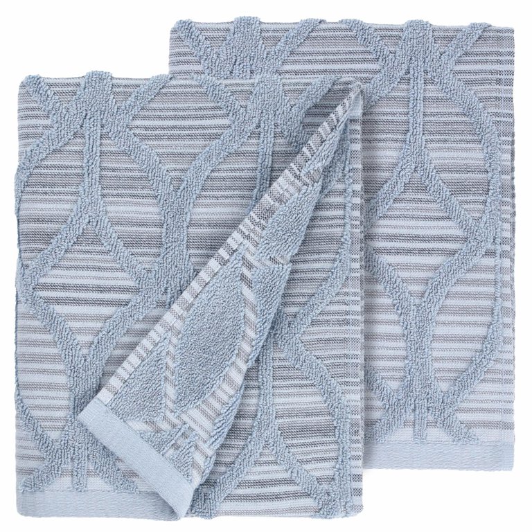 Alev Jacquard Bath/Hand Towel set Gray - Linum Home Textiles