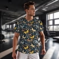 thumbnail image 3 of Wukai Flowers Butterfly Print Men's Short-Sleeved Mesh T-Shirt,Quick-Dry Short Sleeve Workout T-Shirt-3X-Large, 3 of 8