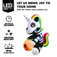 thumbnail image 4 of Joiedomi 5 FT Tall Halloween Inflatable Sitting Skeleton Unicorn Inflatable Yard Decoration with Build-in LEDs Blow Up Inflatables for Halloween Party Indoor, Outdoor, Yard, Garden, Lawn Decorations, 4 of 7