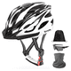 thumbnail image 3 of Set Casco De Bicicleta  Bloosom Adulto Ciclismo +gafas+mascara+bolso Blanco 58-63cm, 3 of 4