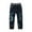 A-4-314-Black, variant on NIEWTR Boys Casual Elastic Waist Zip Up Denim Pants Straight Leg Cargo Jeans with Pocket Baggy Cargo Pants Elastic Waist School Kids Pants Boys 7-8 Years