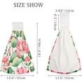 thumbnail image 3 of Hanging Towels 1 Pcs, Dish Towels Lotus with Water Lilies and Dragonflies Absorbent Hand Towels with Hanging Loop Washcloth for Bathroom Kitchen, 3 of 6