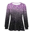 thumbnail image 4 of HKEJIAOI Tunique à Manches Longues Bouffantes pour Femmes Blouses Plissées Décontractées Col Rond T-Shirts Mode Automne 2024 S, 4 of 5