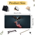 thumbnail image 2 of American Bald Eagle with American Flag Desk Mat,Large Gaming Mouse Pad,Non-Slip Rubber Base Mousepad with Stitched Edges,Waterproof Mouse Mat Desk Pad for Work, Game, Office (31.5x15.7 in), 2 of 6