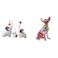 thumbnail image 1 of Esculturas de elefantes,Estatuas de elefantes,decoración del hogar,artesanías de cerámica,Figuras de elefantes familiares Adornos de escritorio,Figura decorativa,Estatua de perro, 1 of 8