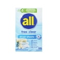 thumbnail image 3 of All Dryer Sheets for Sensitive Skin Free Clear (Pack of 4), 3 of 5