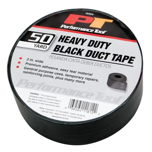 Performance Tool W504 50 Yard Heavy Duty 17 Mil Black Duct Tape