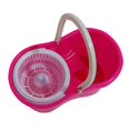 thumbnail image 4 of Ktaxon Microfiber Magic Mop with Bucket 2 Heads Rotating 360° Easy Floor Mop Pink, 4 of 4
