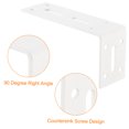 thumbnail image 4 of Unique Bargains Attaches d'Angle en L, 2 Pcs 120x40x60 mm en Acier Inoxydable, Code d'Angle Réglable à 90 Degrés pour la Réparation de Meubles (Blanc), 4 of 7
