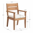 thumbnail image 4 of Linon Carenen Outdoor Dining Arm Chair - Natural/Antique White, 4 of 6