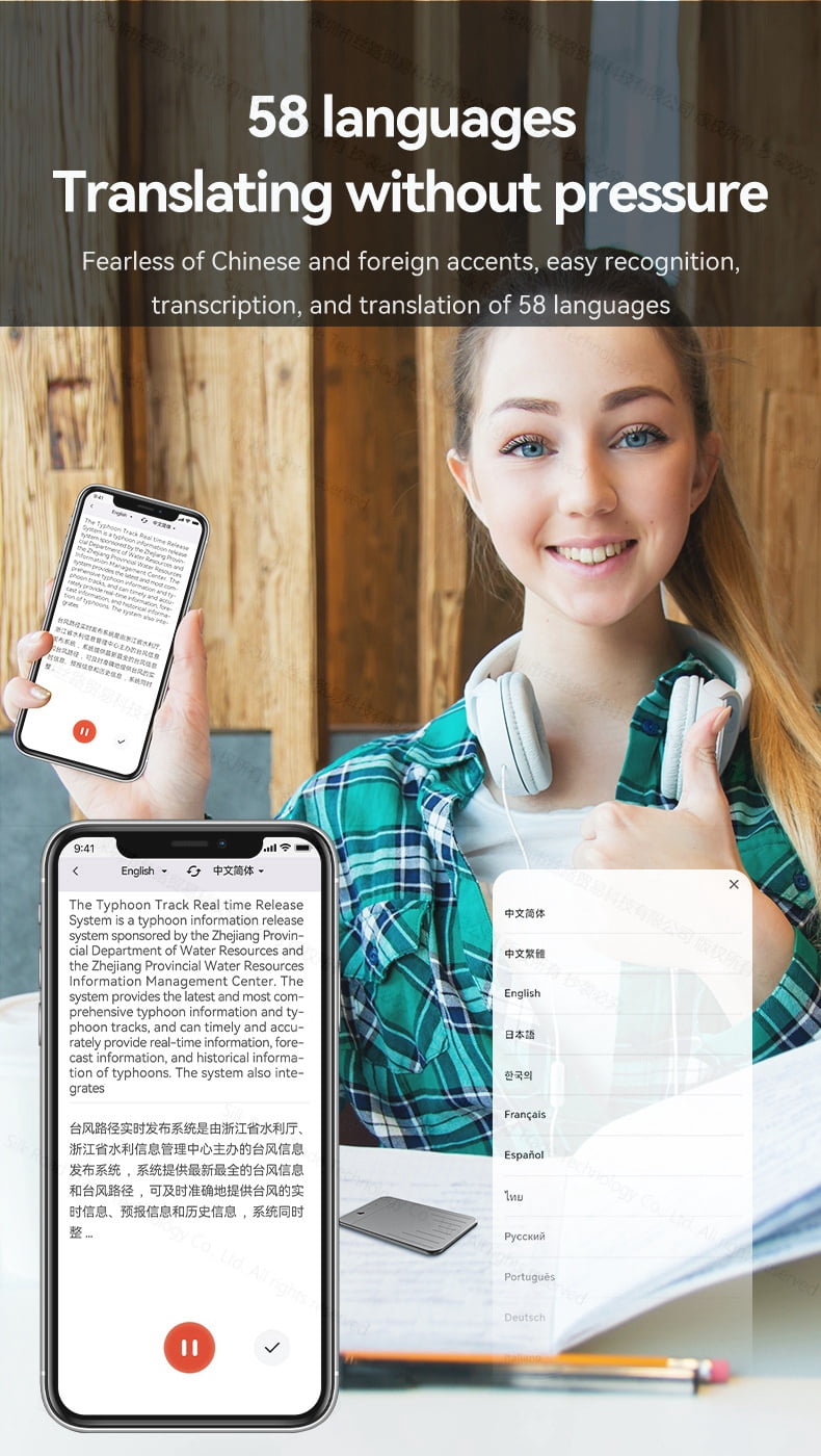 A1 Smart AI ChatGPT-4 intelligent Real-Time transcription Digital Voice Recorder Call Recording Meeting Class Lecture Minutes