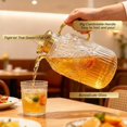 thumbnail image 4 of Amzcku Glass Pitcher with Lid, 101 oz/ 3 Liter Vintage Water Pitcher,Water Carafe for Cold Brew, Coffee, Lemonade, Iced Tea,Beverage, Heat Resistant Water Glass Jug 1Pack, 4 of 5