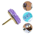 thumbnail image 3 of 20Pcs Purple Rhinestone Metal Push Pin for Bulletin Board Home Use, 3 of 8