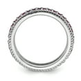 thumbnail image 2 of Sterling Silver Polished Created Ruby Eternity Ring, 2 of 8