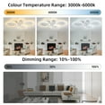 thumbnail image 3 of Garwarm Modern Ceiling Fans with Lights and Remote, 39" Flush Mount LED Ceiling Fan 6 Speed Dimmable Reversible Low Profile Ceiling Fan for Bedroom Living Room, White, 3 of 10