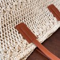 thumbnail image 3 of Bolsa De Hombro Bolso de hombro de paja de verano Mujer Boho Seaside Beach Bolso femenino (Beige), 3 of 9