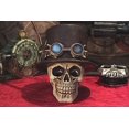 thumbnail image 3 of Pacific Giftware Steampunk Feathered Top Hat Skull with Steampunk Goggles Collectible Figurine Skull Decor, 3 of 6