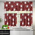 thumbnail image 3 of Santa Claus 3 Piece Kitchen Curtains and Valances Set Tier Curtains 24 Inch Length Short Window Panel Dressing Rod Pocket Blackout Small Curtain for Cafes Living Room Bedroom, 3 of 5