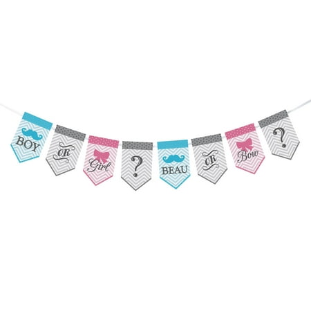 Lilian Rose Baby Shower Bunting: 45 inches, Gender Reveal