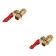 thumbnail image 4 of ZheElen Valve à Bille en Laiton Filetée Polyvalente pour Usages Multiples mm 12mm Rouge 2Ensemble, 4 of 6
