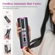 thumbnail image 4 of Rizador de pelo automático inalámbrico, rizador automático de calentamiento rápido con 6 temperaturas y temporizador, pantalla LCD, rizador portátil recargable por USB para peinar el cabello., 4 of 10