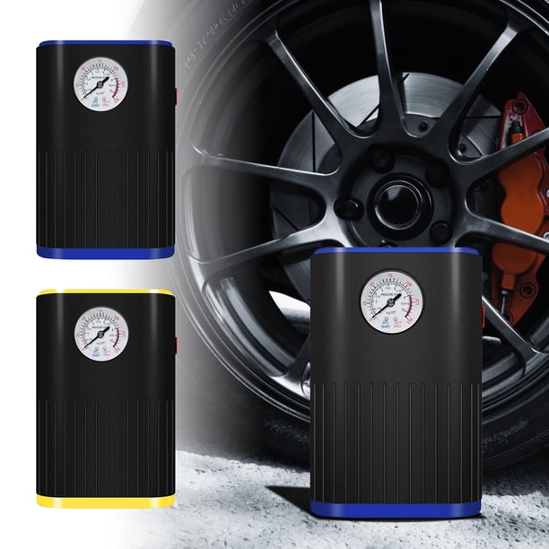 Inflador portátil de neumáticos para coche con medidor digital • Bomba automática de 12V DC para motos, motos y pelotas • Luz LED, apagado automático, 120W de potencia