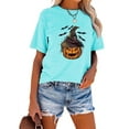 thumbnail image 4 of XCHQRTI Pumpkin Shirt for Women Vintage Halloween Tshirt Graphic Shirts Funny Retro Short Sleeve Tops, 4 of 8