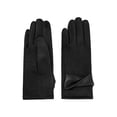 thumbnail image 4 of Women's Full Finger Touchscreen Gloves, Brushed Fleece Winter Gloves with Contrast Trim, Warm 5-Finger Gloves for Driving, Outdoor and Cold Weather - Black, 4 of 6