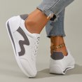 thumbnail image 5 of Willtoo Women's Platform Retro Style Sneakers - Lace-up Classic Fashion Stylish Tennis Running Walking Shoes, 5 of 6