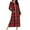 #03_Red, variant on Womens Long Nightgowns Plaid Zipper Robes Christmas Pajama with Pocket Long Sleeve Bathrobes Loose Full Length Loungewear Warm Sleepwear Crew Neck House Coat