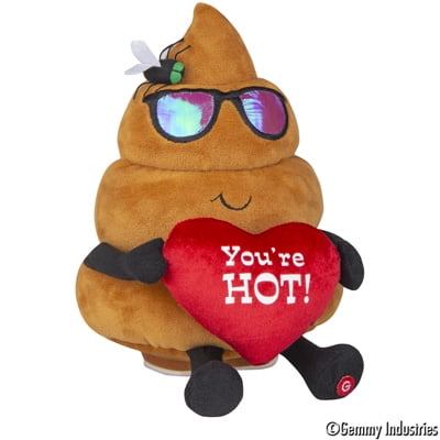 Valentines Day Way To Celebrate Valentine Emoji Doodie Friends-Poop with Fly by Gemmy Industries