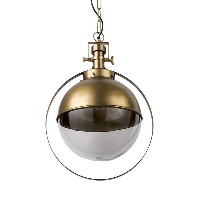 homeroots lighting 392841 Gold Metal Sphere Pendant Hanging Light