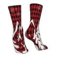 thumbnail image 7 of Xecao Christmas Buffalo Plaid Print Fashion No Heel Casual Crew Socks Cushioned Breathable for Men Women - Moisture wicking,Not easy to fade Suitable for daily, 7 of 7