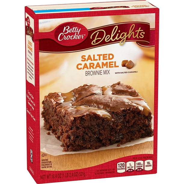 Betty Crocker Delights, Salted Caramel Brownie Mix, 18.9