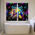 thumbnail image 4 of Video Games Kitchen Curtains 2 Panels Colorful Game Gamepad Short Cafe Curtains Decor for Dining Room Bedroom Bathroom Tier Curtains Over Sink Rod Pocket Window Drapes Treatment Decor 26x36 Inch, 4 of 6